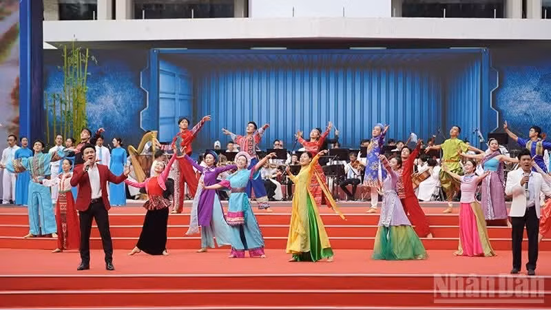 总彩排中的艺术表演节目。