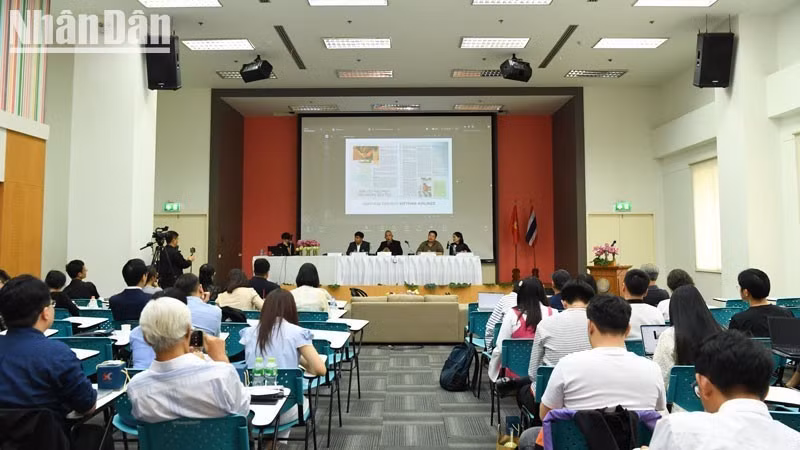 “通过文化拼图连接泰越关系”为主题的研讨会全景。（明胜 摄）