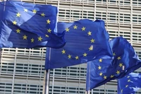 欧盟旗帜。（图片来源：新华社）