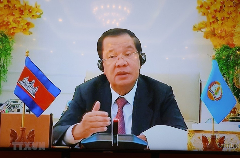 柬埔寨人民党主席、柬埔寨首相洪森。 柬埔寨人民党主席、柬埔寨首相洪森。