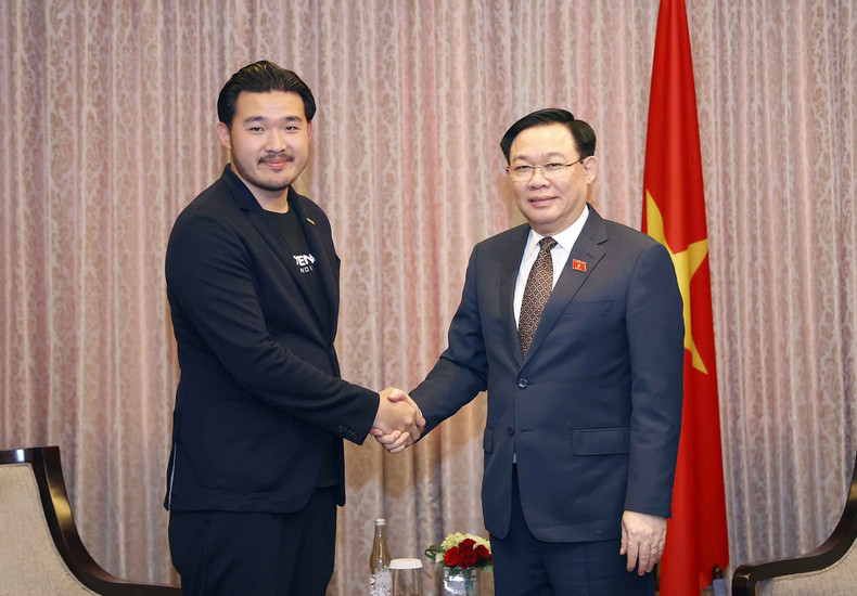 越南国会主席王廷惠会见摩德纳执行副总裁迈克尔·吉扎尔。 越南国会主席王廷惠会见摩德纳执行副总裁迈克尔·吉扎尔。