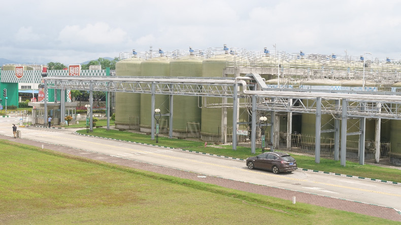 广东厨邦食品工厂一角。