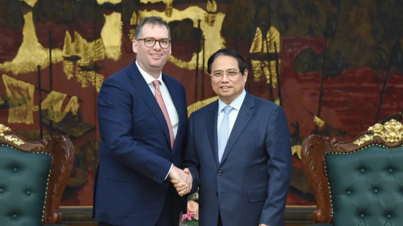 范明正总理会见特朗普集团在越南15亿美元项目总经理查尔斯·詹姆斯·博伊德·鲍曼。