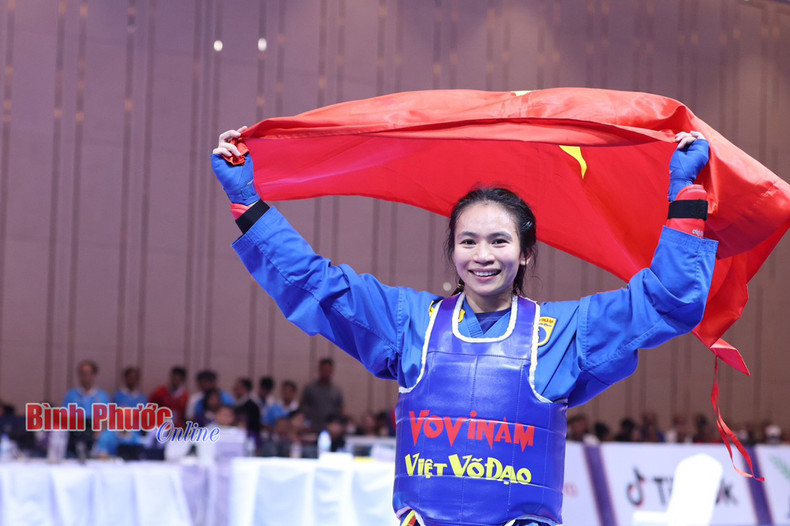越武道(Vovinam)选手黎氏贤。 越武道(Vovinam)选手黎氏贤。