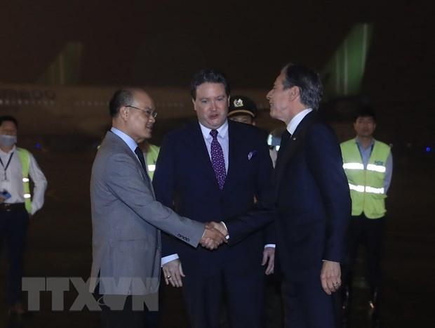 美国国务卿布林肯抵达河内，开始从4月14日至16日对越南进行访问。