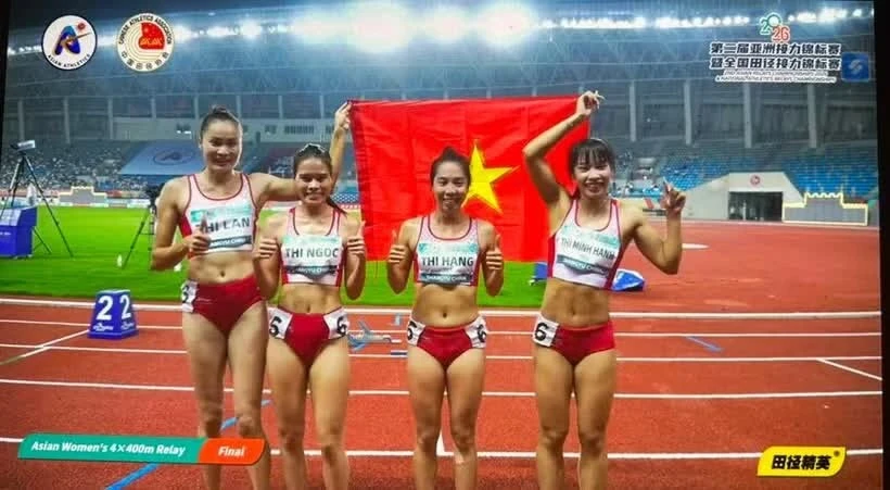 Đội điền kinh Việt Nam giành 2 huy chương vàng tại Giải vô địch tiếp sức châu Á 2026