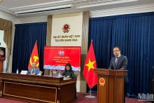 越共越南驻俄罗斯大使馆党委书记邓明魁大使在大会上发表指导性讲话。