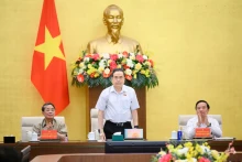 国会主席陈青敏在会上致辞。（维玲 摄）