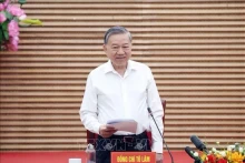 苏林总书记在会上致辞。（图片来源：越通社）