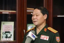 老挝国防部副部长兼老挝人民军总政治部主任旺颂·印潘平中将 。（图片来源：越通社）