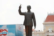 位于胡志明市第一郡的胡志明主席雕像公园。