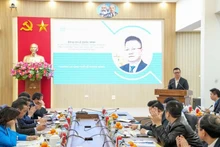 《人民报》社总编辑黎国明在研讨会上致辞。