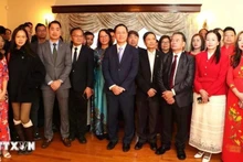 旅加越南人社群参加迎春活动。（图片来源：越通社）
