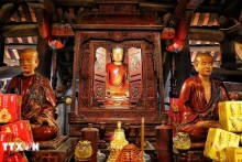 永严寺竹林三祖雕像。
