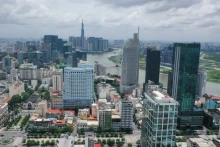 附图：胡志明市中心一角。