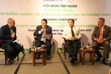 专家在培训会上就碳边境调节机制展开交流。