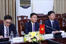 越南司法部长黎成龙发表讲话。