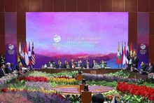 第43届东盟峰会全体会议全景。