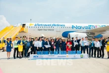 Vietravel航空公司首次开通韩国大邱至庆和省包机航班。