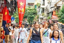 2023年九·二国庆节前来越南旅游的外国游客。