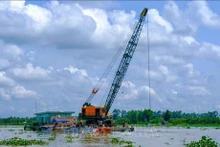 后江泥沙开采活动。