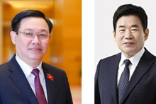 越南国会主席王廷惠和韩国国会议长金振杓。