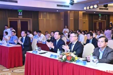 越共中央政治局委员、中央书记处常务书记武文赏，越共中央书记处书记、中央宣教部部长阮重义出席会议。