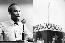 胡志明主席宣读《独立宣言》。（图片来源：越通社）