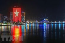 附图：岘港市夜景。