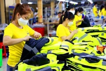 附图：越南一家制衣厂的场景。