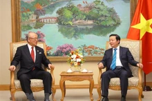 越南政府副总理陈红河会见日越友好议员联盟特别顾问武部勤。