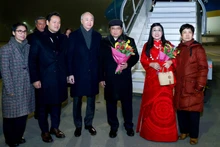 越南政府总理范明正抵达瑞士，开始第55届世界经济论坛年会之行。（图片来源：VGP）