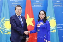 越南国家副主席武氏映春会见哈萨克斯坦总理阿里汗·斯迈洛夫。