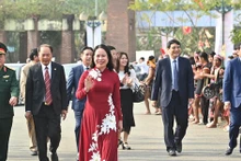 越南国家代主席武氏映春出席2023年“祖国各地的盎然春色”活动。（登科 摄）