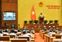 第十五届国会第七次会议场景。