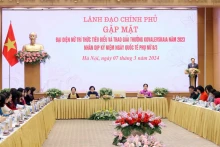 越南政府副总理黎明慨在政府总部主持召开了女知识分子模范见面会暨2023年柯瓦列夫斯卡娅奖颁奖仪式。
