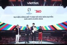 2024年欧洲杯决赛圈转播版权公布仪式。