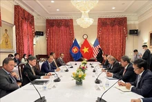 越南驻美国大使阮国勇与东盟秘书长林玉辉和在华盛顿东盟委员会举行工作会议。