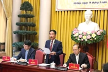 国家主席办公厅副主任范青河主持新闻发布会。（图片来源：VGP）