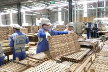 对瑞士市场出口的木制品生产。（图片来源：越通社）