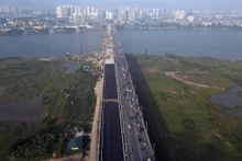 河内市永绥大桥二期工程将于国庆节前通车。
