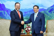 越南政府总理范明正会见委内瑞拉外交部长伊万·希尔·平托【组图】