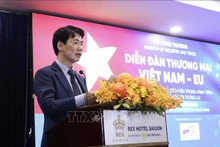 工贸部欧美市场司司长谢黄灵发表讲话。（图片来源：越通社）
