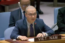 越南驻联合国代表团副团长阮黄元公使衔参赞。（图片来源：越通社）