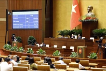 越南第十五届国会第七次会议：国会通过《公路交通安全法》。（图片来源：越通社）