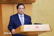 政府总理范明正主持会议。（图片来源：越通社）