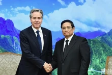 越南政府总理范明正欢迎美国国务卿安东尼·布林肯。