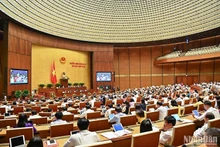 6月2日的第十五届国会第五次会议场景。（水原 摄）