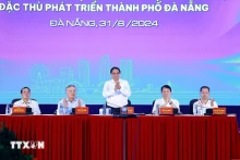 越南政府总理范明正发表讲话。（图片来源：越通社）