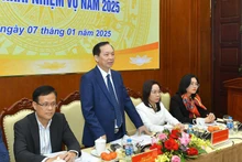 越南国家银行常务副行长陶明秀在新闻发布会上发表讲话。（图片来源：VGP）